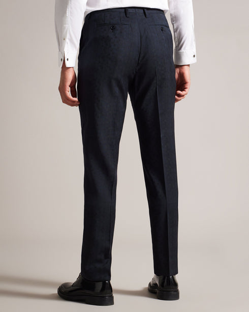 OWENT-Trousers-Slim Jacquard Check Suit Trousers- Ted Baker Romania